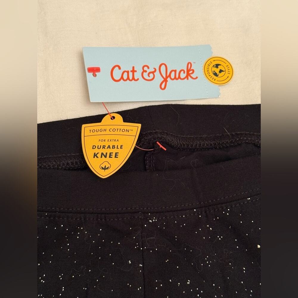 Cat & Jack Black Sparkle Leggings Size XL NWT - Picture 2 of 12